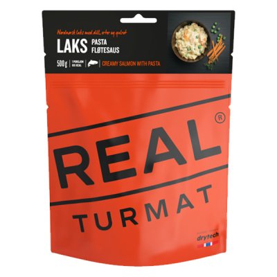 Real Turmat | Kremet laks med pasta | Frysetørket mat | 129g