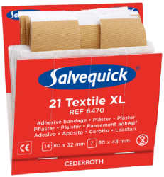 Cederroth Salvequick Tekstilplaster XL 126 stk