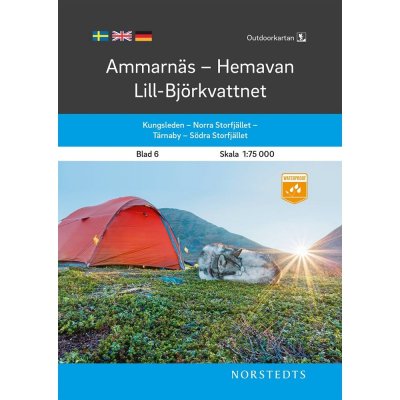 Outdoorkartan Ammarnäs Hemavan Lill-Björkvattnet