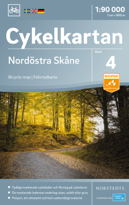 Sykkelkart over nordøstre Skåne