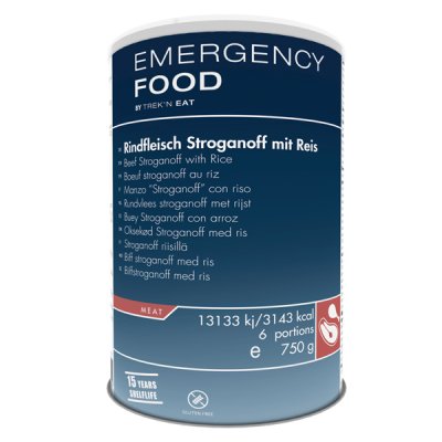 Emergency Food | Biff Stroganoff med ris| Frysetørket mat | 750g