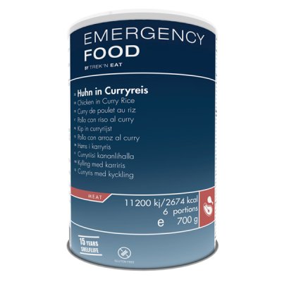 Emergency Food | Chicken in Curried | Frysetørket mat | 700g