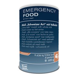 Emergency Food | sveitsisk müsli med melk | Frysetørket mat | 600g