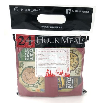24 Hour Meals | Adventure pack Lightweight Menu 1 | Frysetørket mat | 900g