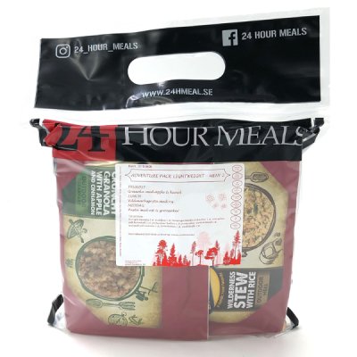 24 Hour Meals | Adventure pack Lightweight Meny 2 | Frysetørket mat | 900g