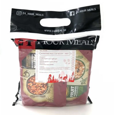 24 Hour Meals | Adventure pack Lightweight Meny 3 | Frysetørket mat | 900g