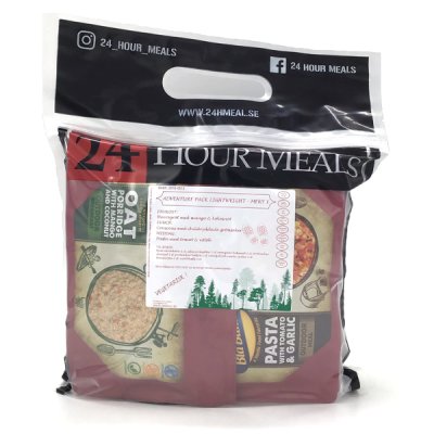 24 Hour Meals | Adventure pack Lightweight Meny 1 Vegetarian | Frysetørket mat | 900g
