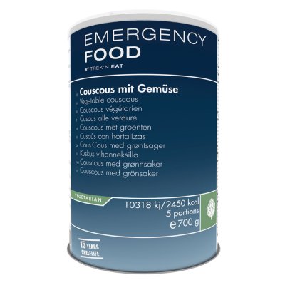 Emergency Food | Vegetabilsk couscouscous | Frysetørket mat | 700g