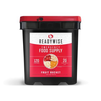 ReadyWise 120 porsjoner frysetørket frukt i bøtte | Frysetørket mat | Måltidspakke | 848g