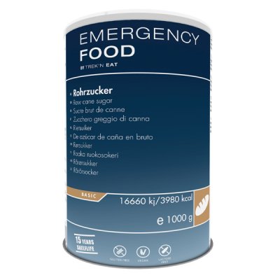 Emergency Food | Rå rørsukker | Frysetørket mat | 1000g