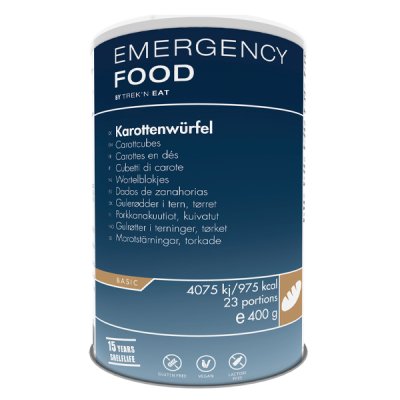Emergency Food |Gulrotkuber | Frysetørket mat | 400g