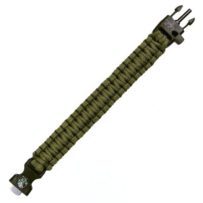 Paracord overlevelseskompass 8 tommer grønn