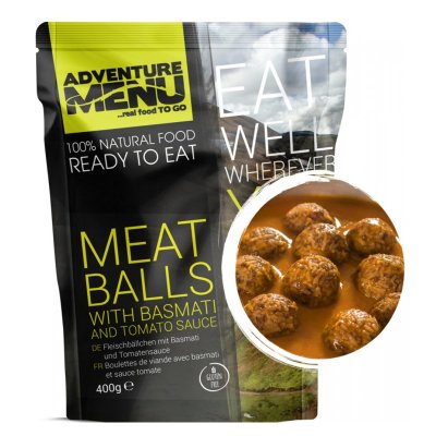 Adventure Menu | Meatballs with basmati and tomato sauce | MRE | 400g