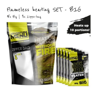 Adventure Menu – Glidelåspose og 5 varmeelementer à 60 g