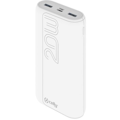 Celly bærbar powerbank 20000 mAh hvit