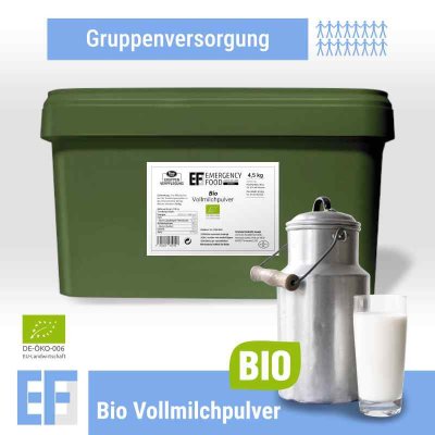 Convar Emergency Food | Økologisk melkepulver | Bulkpakke | Lang holdbarhet | 4500 g