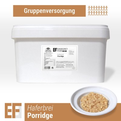 Convar Emergency Food | Havregryn med eple og kanel | Frysetørket mat | Måltidspakke | 4000g