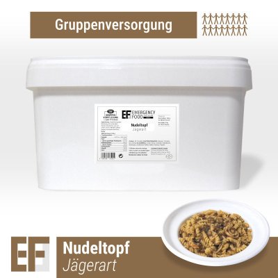 Convar Emergency Food | Hunter's Style Noodle Casserole with Beef and Mushrooms | Frysetørket mat | Måltidspakke | 3750g