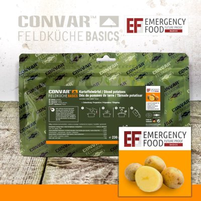 Convar Emergency Food | Emergency Potato cubes | Frysetørket mat | 230g