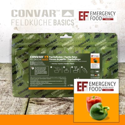 Convar Emergency Food | Emergency Red & green bell pepper | Frysetørket mat | 190g
