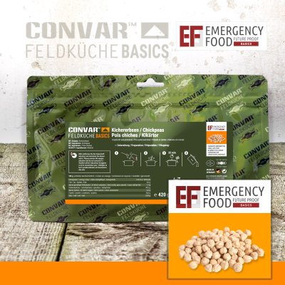 Convar Emergency Food | Emergency Chick Peas | Frysetørket mat | 420g