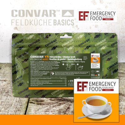 Convar Emergency Food | Basic Chicken Broth | Frysetørket mat | 570g