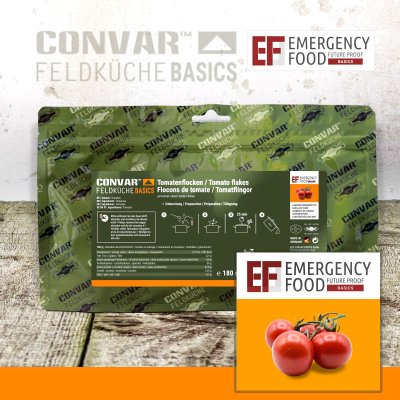 Convar Emergency Food | Tomato flakes | Frysetørket mat | 180g