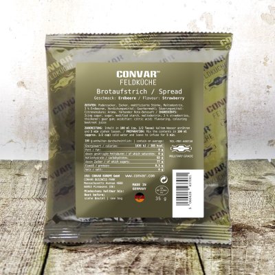 Convar Emergency Food | Strawberry Jam 35 g 10 års holdbarhet | Dagligvarer | 35g
