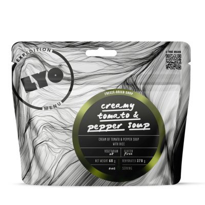 LyoFood | Cream of tomato & pepper soup with rice | Frysetørket mat | 60g