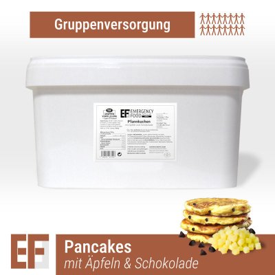 Convar Emergency Food | Pannekake med epler og sjokolade | Frysetørket mat | 5500g
