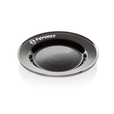 Petromax emaljerte tallerkener 2 stk svart