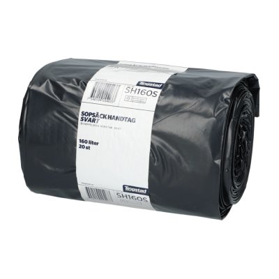Håndtak for søppelsekk 160L Svart (20stk)