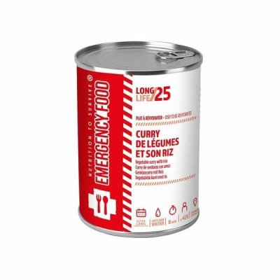 NTS Emergency Food | Grønnsakscurry med ris | Frysetørket mat | 1800g