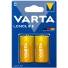 Varta Longlife C-batteri i 2-pakning