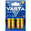 Varta Longlife AA-batteri i 4-pakning