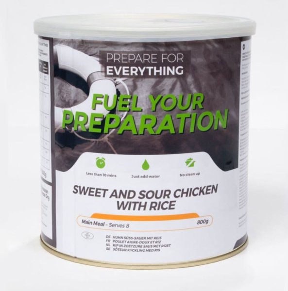 Fuel Your Preparation | Søtsur kylling med ris | Frysetørket mat | 800g