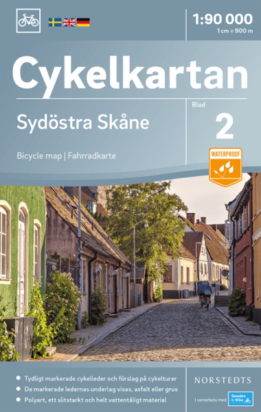Sykkelkart over det sørøstlige Skåne