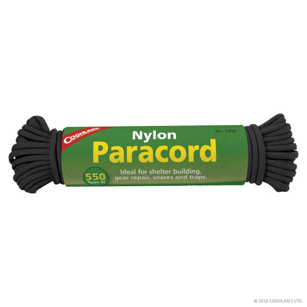 Coghlan's Paracord 550 Black 50 fot