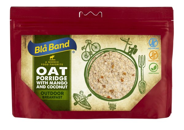 Blå Band | Oat porridge with mango & coconut | Frysetørket mat | 150g
