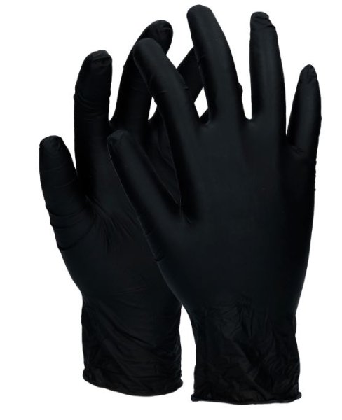 Nitrilhansker Pudderfri Medium 200 stk svart