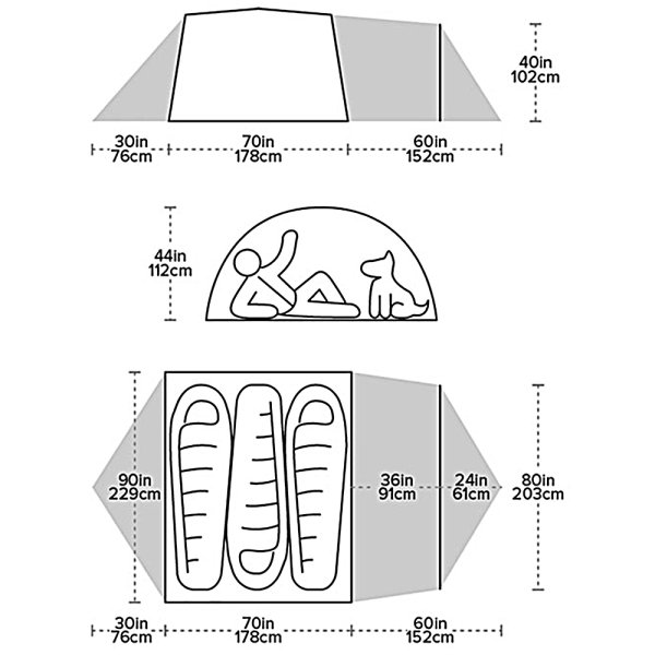 Big Agnes Blacktail Hotel 3 Olive/Chinois Green| Telt | 3 personer