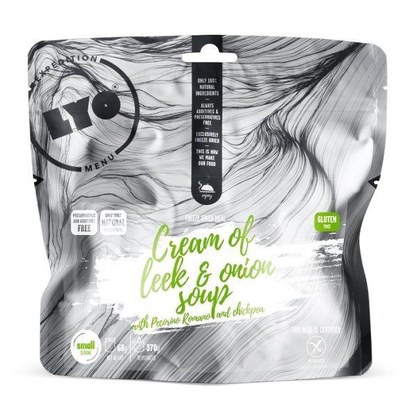 LyoFood | Cream of leek and onion soup with Pecorino Romano and chickpea | Frysetørket mat | 60g