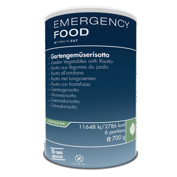 Emergency Food | Hagegrønnsaker med risotto | Frysetørket mat | 700g