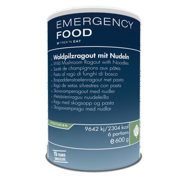 Emergency Food | Wild Mushroom Ragout with Noodles | Frysetørket mat | 600g