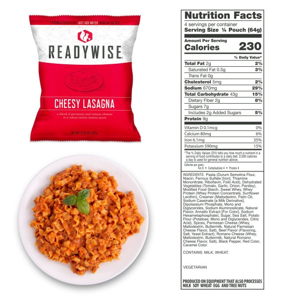 ReadyWise Food Supply | Frysetørket mat | Måltidspakke | 6580g