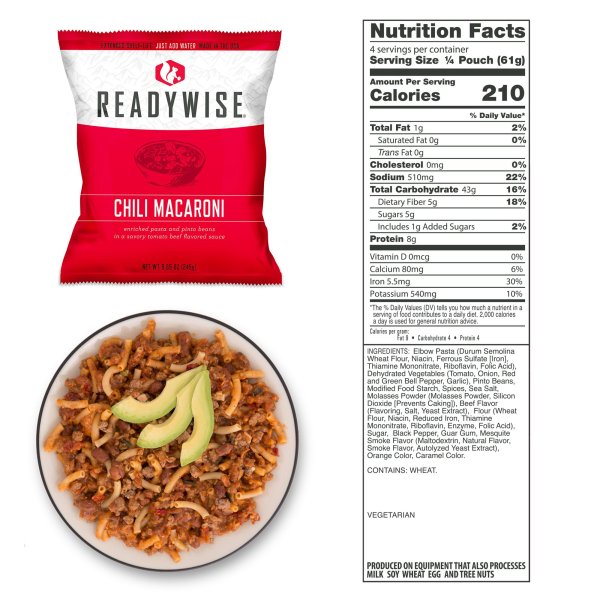 ReadyWise Food Supply | Frysetørket mat | Måltidspakke | 6580g
