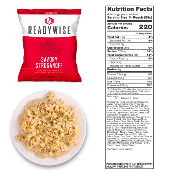 ReadyWise Food Supply | Frysetørket mat | Måltidspakke | 6580g