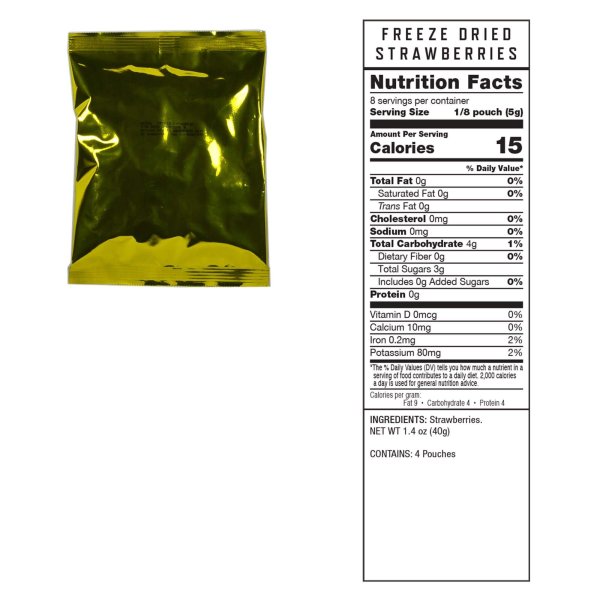 ReadyWise 120 porsjoner frysetørket frukt i bøtte | Frysetørket mat | Måltidspakke | 848g