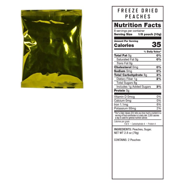 ReadyWise 120 porsjoner frysetørket frukt i bøtte | Frysetørket mat | Måltidspakke | 848g