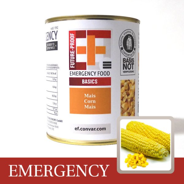 Convar Emergency Food | Emergency Corn kernels | Frysetørket mat | 150g